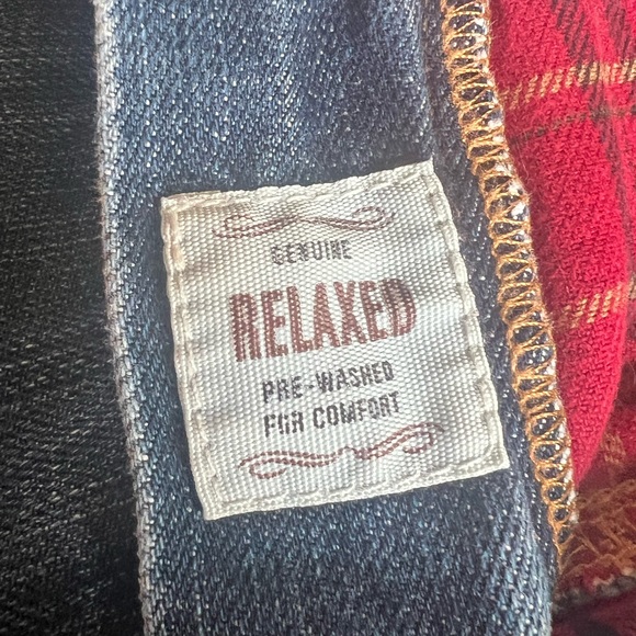 Eddie Bauer Men's Dark Blue LINED Straight Leg Jeans - Picture 5 of 5